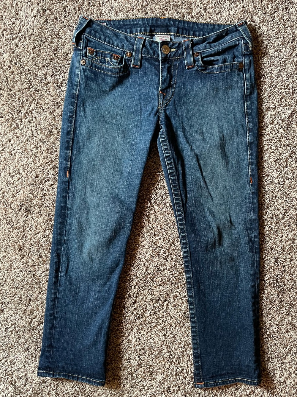 True Religion Lizzy Capri Cropped Jeans Style 102J58 Women’s Size 30 Made in USA - Picture 2 of 9